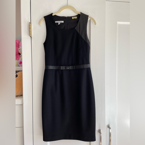 Judith and Charles Leather Detail Dress - Picture 1 of 4